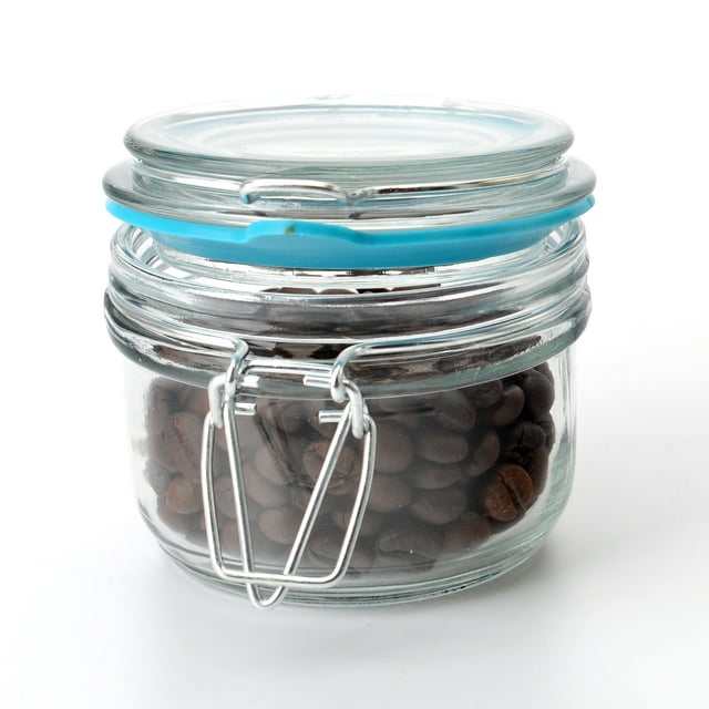 Kitchen Storage Jars, Clear Glass Lock Lid Jar with Silicone Gasket -9.4-Ounce Kitchen Storage Jars, Clear Glass Lock Lid Jar with Silicone Gasket -9.4-Ounce